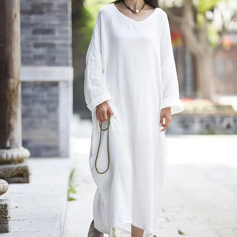 Cotton Maxi Dress Elegance