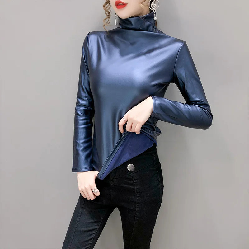 Big Size Velvet Blouse