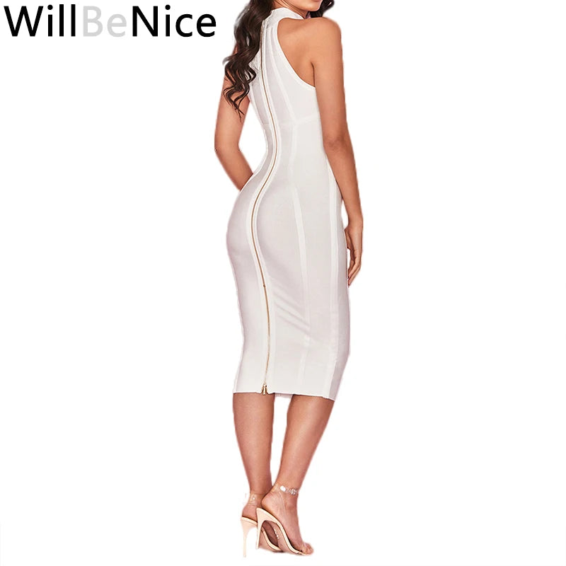 Midi Cross Bandage Dress