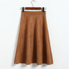 Vintage Suede Midi Skirt