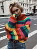 Rainbow Stripes Winter Sweater