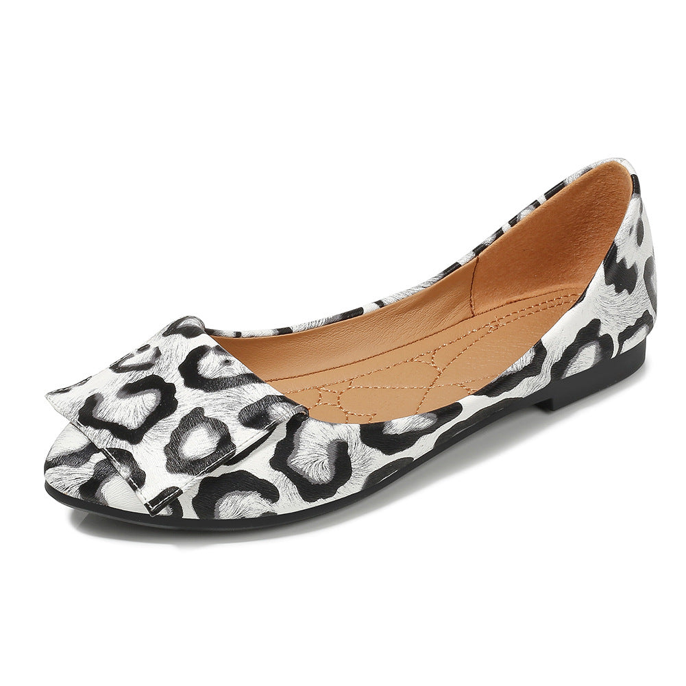 Womens Leopard Casual Loafers Shoes